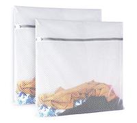 Bolsa extra grande de malla de panal de lavandería, tela de 125 gm², duradera y reutilizable, bolsa de lavado delicada, bolsa de organización de viajes para ropa interior, ropa, pantalones vaqueros,