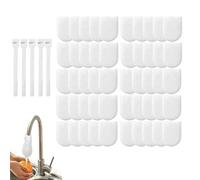 Bolsa filtrante para grifo, filtro universal de algodón para agua del grifo de cocina, instalación sin herramientas, tela no tejida antichapuzones, elimina óxido (50 pcs)