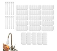 Bolsa filtrante para grifo, filtro universal de algodón para agua del grifo de cocina, instalación sin herramientas, tela no tejida antichapuzones, elimina óxido (100 pcs)