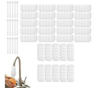 Bolsa filtrante para grifo, filtro universal de algodón para agua del grifo de cocina, instalación sin herramientas, tela no tejida antichapuzones, elimina óxido (150 pcs)