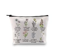 Bolsa floral con cremallera para parteras y enfermeras de parto - Regalo de dula partera - Bolsa de maquillaje, I Am a Midwife Eu, Bolsa de cosméticos con impresión