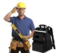 Bolsa for herramientas de reparación, mochila multifuncional, maletín lona for mantenimiento, duradero y portátil for manuales, fontanero, electricista trabajador Mochila de Herramientas
