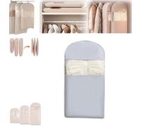 Bolsa for Ropa, Bolsa for Colgar Ropa Que Ahorra Espacio con Cremallera autocomprimible, Bolsas de compresión, Funda Antipolvo, Bolsas de Ropa, for Abrigos y Trajes de Plumas.(Blue,L)