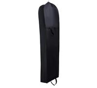 Bolsa for Vestidos de Novia Negra con Bolsillo Transparente, Material Resistente, Funda Antipolvo de Gran tamaño, Protector con Cremallera Completa(Black- 1 pcs,180x65x20cm)