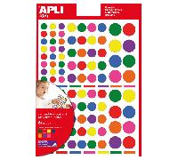 bolsa gomets geometricos removibles multicolor 6 hojas apli 13240