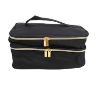 Bolsa Grande de Almacenamiento de Accesorios de Costura a Prueba de Agua para Viajes a Casa, Organizador Portátil para Entusiastas de la Costura, Principiantes, Diseñadores, Artesanos, (Black)