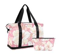 Bolsa grande de caricatura Gar Light Peach con bolsillo para mojado y correa ajustable, bolsa de entrenamiento para senderismo, multifuncional, para hombres y mujeres