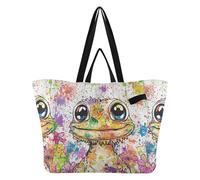 Bolsa grande de lona con asas, bolsa de cocina, bolsa de lavandería para hombres, recuerdo de boda, viaje estilo kawaii, dragón barbudo