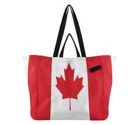 Bolsa grande de lona para reciclar la cocina, bolsa diaria para hombres, hospital, compras, playa, viajes, bandera de Canadá