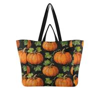 Bolsa grande de lona plegable para cocina, bolsa de comestibles, para hombres, bodas, fiestas, viajes, lavandería, cosecha, calabaza