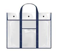 Bolsa grande impermeable de PVC A2/A3/A4 para arte de artistas, bolsa de transporte transparente con asa, bolsa gruesa para colgar, para profesores, estudiantes de arte, bolsa de almacenamiento para