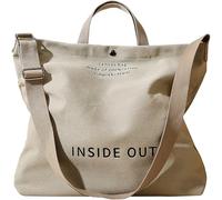 Bolsa grande para mujer, bolsa de lona para mujer, bolsa cruzada de moda de 16 onzas, 100% algodón, bolsa de hombro de gran capacidad
