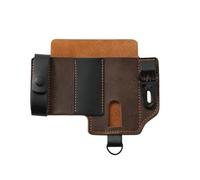 Bolsa Herramientas Cinturón táctico multifunción de cuero genuino vaca con hebilla for exteriores, portátil, bolsillo