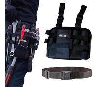 Bolsa herramientas Holster Z 2.0, bolsa herramientas multiusos para electricistas con cinturón para herramientas piernas, bolsa trabajo táctica para electricistas, con clip para cinturón(1 piece+belt)