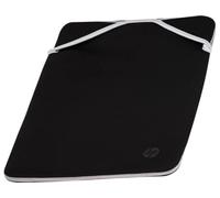 HP Funda Protectora Reversible para Portátil de hasta 15,6" - (Tela de Neopreno, Cierre Esquinero Sin Cremallera), Color Plateada y Negro