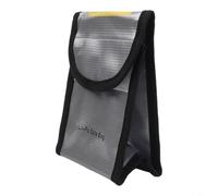 Bolsa ignífuga para carga y almacenamiento de baterías de polímero de litio para mejorar la seguridad al manejar. Para control remoto para paquetes LiPo (115 x 100 x 75 mm)