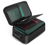 Bolsa ignífuga para documentos, gran caja de almacenamiento para archivos, bolsa impermeable ignífuga con cerradura, almacenamiento de documentos para documentos A5, dinero en efectivo (23 x 12 x 10
