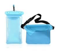 Bolsa Impermeable, Bolsa Impermeable y Funda Impermeable Móvil, Bolsa Estanca Riñonera Impermeable Universal para Deportes Acuatica, Playa, Natación, Canotaje, Kayak, Surf etc