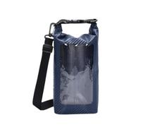 Bolsa impermeable de 3 L para deportes con pantalla táctil enrollable para playa, natación, senderismo, azul oscuro, 13.5cmx7.5cmx26cm