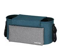 Bolsa impermeable de algodón y lino para cochecito de bebé, multifunción, para mamá, carruaje de bebé, bolsa de transporte para madre y bebé morado PEACOCK AZUL