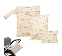 Bolsa impermeable juego de 3 bolsas impermeables para natación organizador reutilizable de pañales con cremallera y cuerda para colgar ideal para viajes de bebé playa y camping.