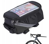 Bolsa Impermeable para Manillar de Bicicleta con Soporte de Teléfono | Alforja Bicicleta o Moto con Gran Capacidad | Soporte Movil hasta Pantalla 6,8¨ | Ligero y Resistente - Universal