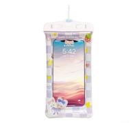 Bolsa impermeable para teléfono, IPX8 bolsa seca subacuática a prueba de golpes para nadar y bucear hasta 30 m, funda compatible con pantalla táctil para teléfonos de hasta 6.8 pulgadas con cordón