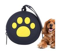 Bolsa impermeable portátil de silicona con cordón para perros y portagolosinas para perros para viajes al aire libre, parque casa cachorro snack recompensa bolsillo