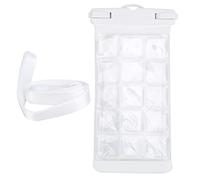 Bolsa impermeable Universal para teléfono, funda para teléfono para natación, buceo, deriva, bolsa seca con cordón (Blanca)