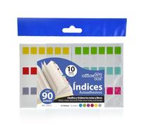 Bolsa Índices adhesivos para clasificar y crear categorías. - REF.33010 - Fabricados en PET transparente con índice impreso en 6 colores neón - 3 Tamaños: S - M- L/by Office Box (S - 1 cm)