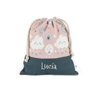 Bolsa Infantil Personalizada con Nombre - Saquito para Colegio y Guardería - Mochila Saco Ligera y Resistente - Sweet Baby