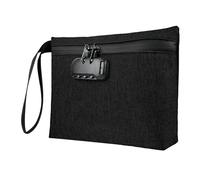 Bolsa inmune de viaje con combinación de 3 números, caja de almacenamiento densa para registros de rudimentos, bolsa de almacenamiento a prueba de registros