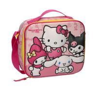 Bolsa Isotérmica 3D Hello Kitty Niña - Lonchera Infantil Talla Única Rosa con Asa y Bandolera Ajustable, Cierre con Cremallera y Diseño Hello Kitty & Friends, Ideal para Merienda y Colegio