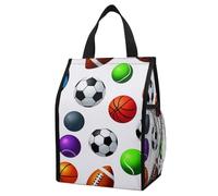 Bolsa isotérmica para el almuerzo para hombres y mujeres, ideal para rugby, fútbol americano, béisbol y sóftbol. Bolsa térmica plegable a prueba de fugas con bolsillos para la oficina, viajes y picnic