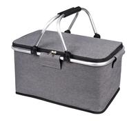 Bolsa isotérmica para pícnic, bolsa térmica plegable para compras, bolsa térmica grande, bolsa térmica para el almuerzo, bolsa para el congelador, bolsa térmica para camping, oficina, barbacoa (gris)