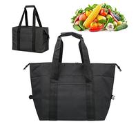Bolsa Isotérmica Plegable de 15 L, Bolsa Térmica con Mango, Bolsa de la Compra de Hombro Ajustable Bolsa de Pícnic de Almuerzo para el Trabajo, Compras, Escuela, Viajes - 47×29×30 cm