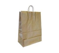 Bolsa kraft q-connect natural asa retorcida 270x120x360 mm