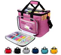 Bolsa Labores, Honshin Bolsa para Accesorios de Costura Portátil para Crochet Guardar Lanas y Agujas Proyectos(Morado)