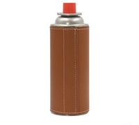 Bolsa larga para tanque de gas para exteriores, compatible con cilindros de propano de 250 g, funda de poliuretano a prueba de golpes para herramientas portátiles de cocina y calefacción (marrón claro