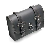 Bolsa Lateral Bolsa Sillín Lateral PU Motocicleta Herramienta Almacenamiento Equipaje Impermeable Accesorios Cola Artículos Diversos Color Negro 1 Uds(Black)