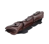 Bolsa Lateral Compatible Con Glide Para Touring 1996-2013 Motocicleta Negra Bolsa Carenado Ala Murciélago Parabrisas 3 Bolsillos Almacenamiento PU(Brown)