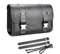 Bolsa Lateral Moto Compatible Con 1 Uds Alforjas Motocicleta Bolsa Tenedor Bolsa Equipaje PU Herramienta Lateral Accesorios Sillín Reemplazo Modificación(Large size black)