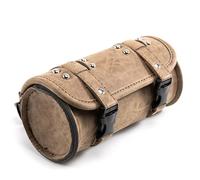 Bolsa Lateral Moto Compatible Con Chopper Para Bobber 1 Uds Bolsa Motocicleta Alforjas Herramienta Trasera Horquilla Delantera PU Accesorios Almacenamiento Equipaje(Kahaki)