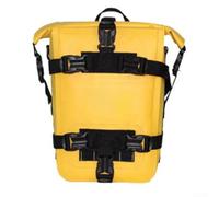 Bolsa lateral para motocicleta de 8 L, impermeable, de PVC, con base antideslizante, para calle, crucero, turismo, negro, amarillo (amarillo (1 pieza))