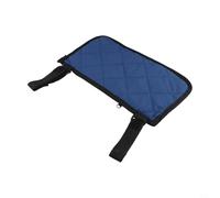 Bolsa lateral para reposabrazos de silla de camping con tira de seguridad reflectante, se adapta a anchos estándar de reposabrazos en sillas de ruedas, andadores y sillas plegables (azul)