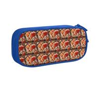 Bolsa ligera para bolígrafos, diseño de mapa del mundo, hecho de especias, para escuela, universidad, oficina, viajes, niños, niñas y adultos, Blue, Talla única, Juego de mochila escolar