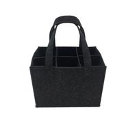 Bolsa ligera y plegable para botella de vino con asa de transporte, picnic, resistente al desgarro, impermeable, 6 compartimentos, barbacoa, fiesta, Black, Talla única