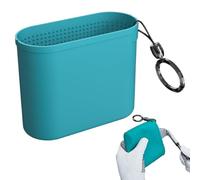 Bolsa limpiadora de palos de golf - Bolsa de limpieza de silicona | Bolsas de limpieza de palos de golf y pelotas | Herramienta de lavado de ranuras portátil con clip de mosquetón, accesorio compacto