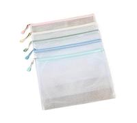 Bolsa Malla Cremallera Bolsa de malla con cremallera for documentos, carpetas archivos impermeables, tamaño A4, for la escuela, oficina, bolsas almacenamiento(Random5)