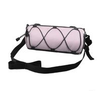 Bolsa Manillar Bici 2.4L para acceso Cremallera Horizontal Bolsa | Tejido nylon , bandas reflectantes nocturnas, no obstruye luces, 23.5x11cm, montaje seguro en tubo(Purple)